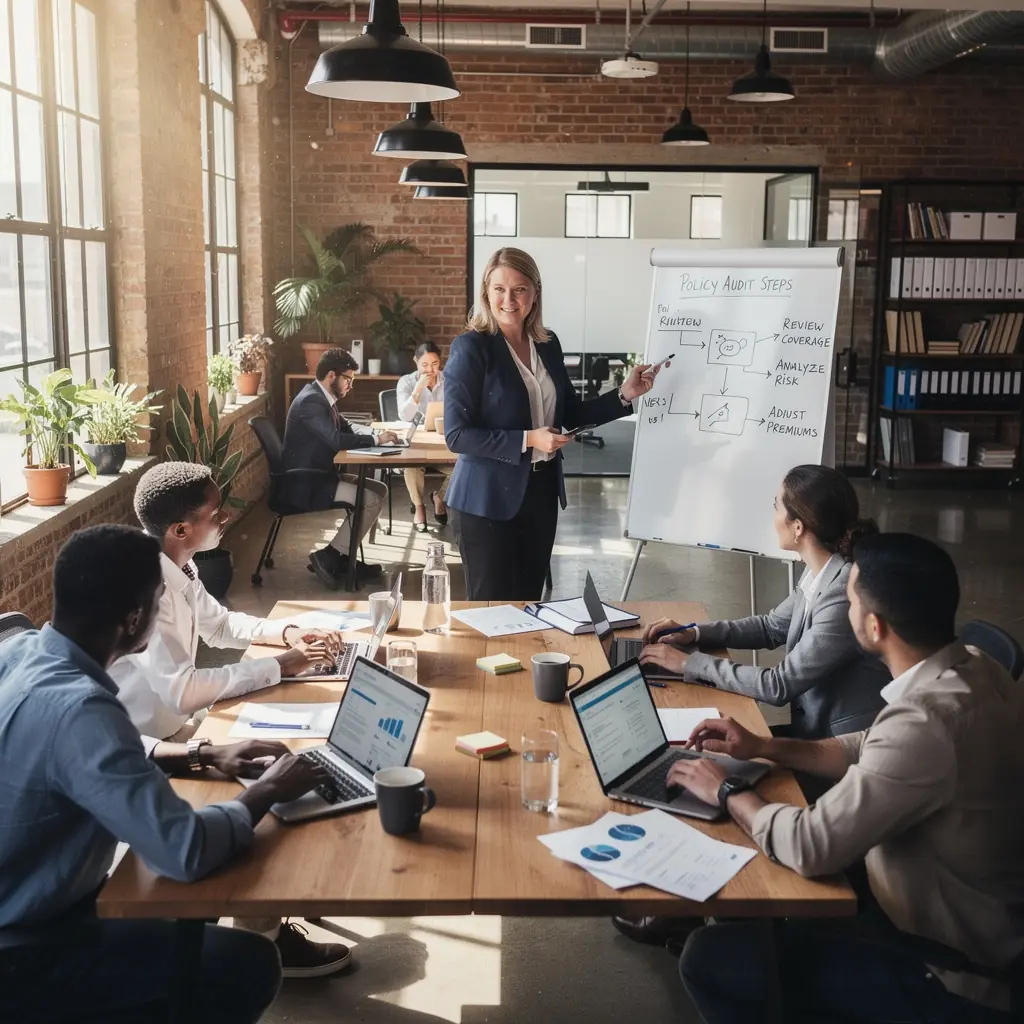 Osoba przeglądająca dokumenty dotyczące ubezpieczenia samochodu w celu usunięcia podwójnej ochrony.