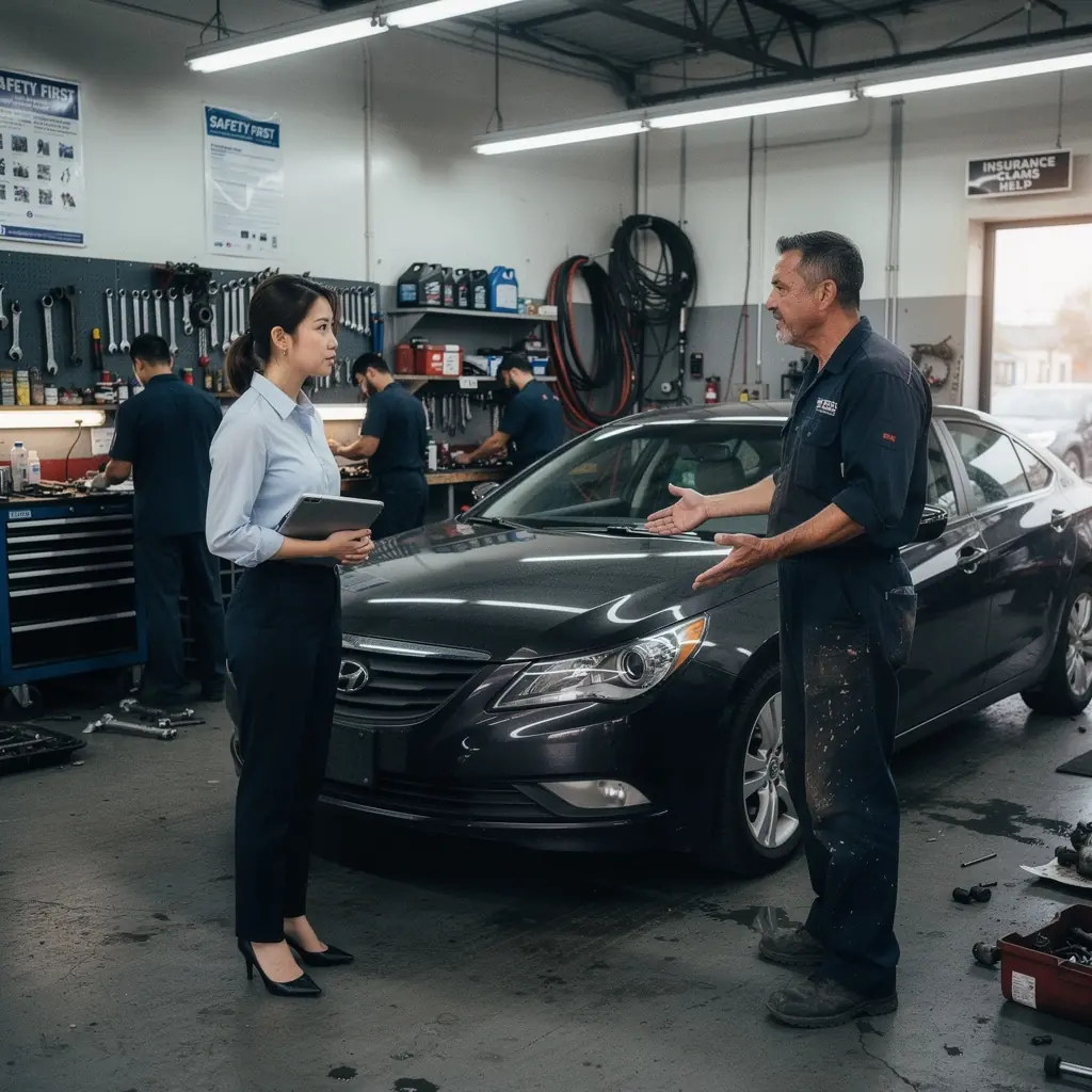 Dokumenty z informacjami o polisach ubezpieczeniowych leżące na biurku.