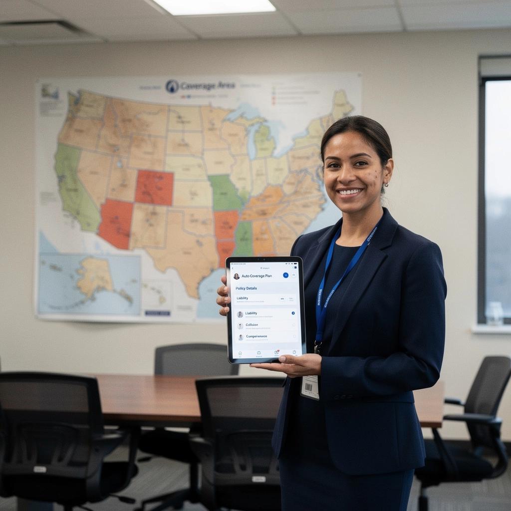 Obrazek przedstawiający grupę osób biorących udział w warsztatach dotyczących ubezpieczeń.